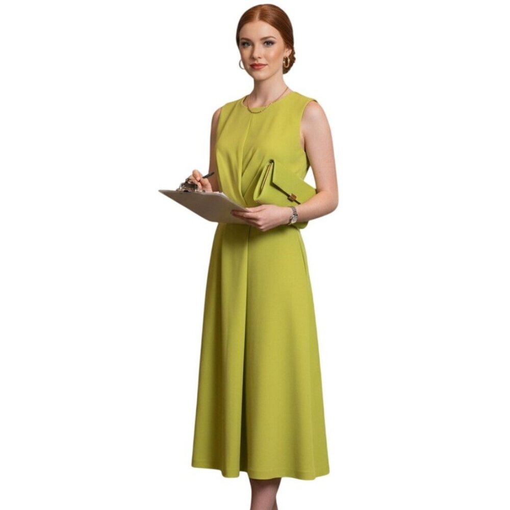 Calvin Klein Scuba Crepe Faux Wrap Dress 2 Interview Check In Travel No Belt